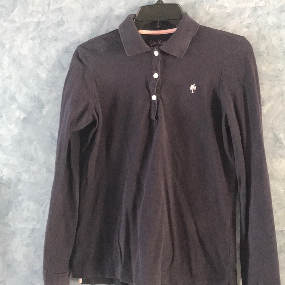 Long sleeve polo navy